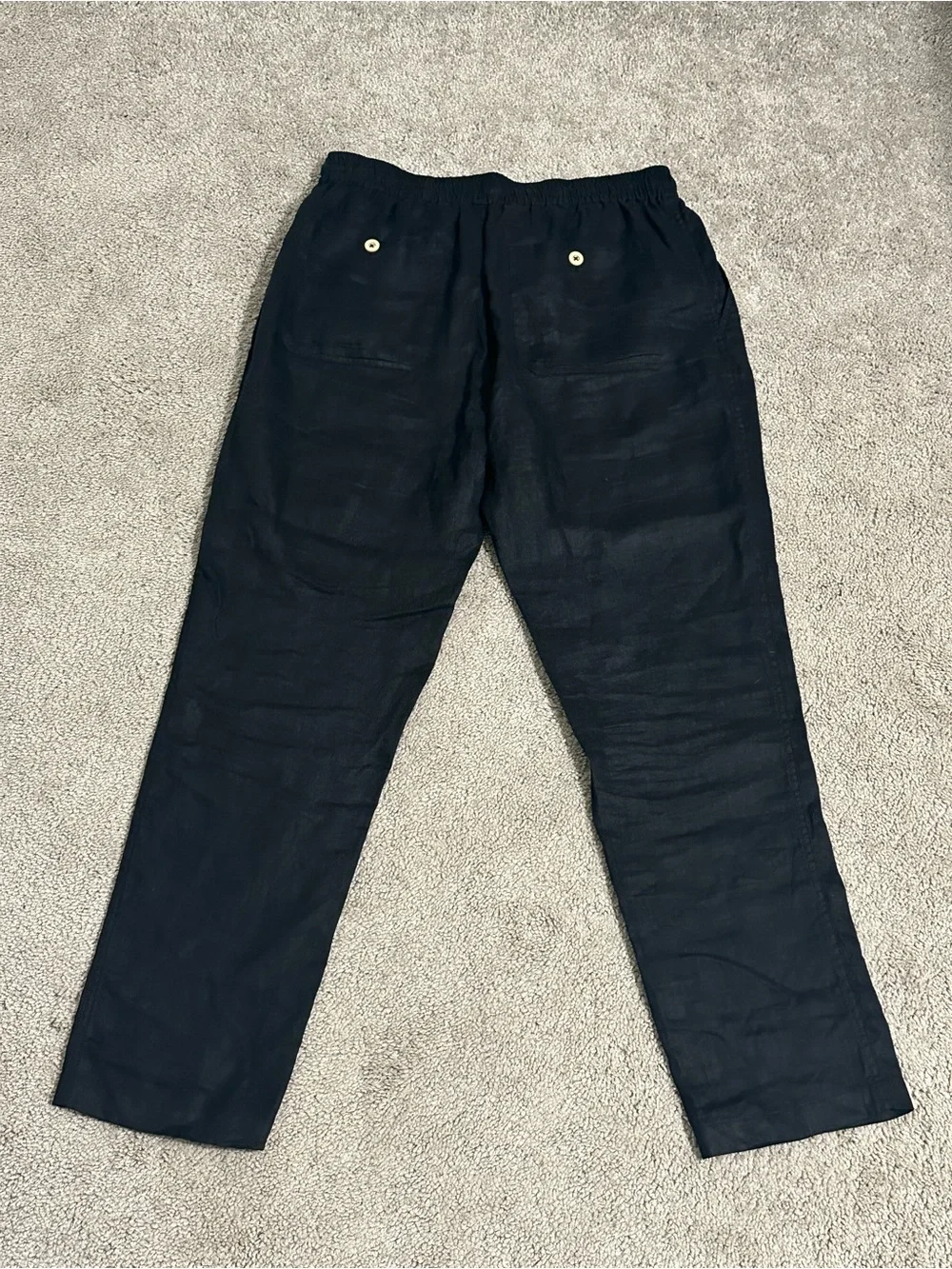Quince Men’s Black 100% Linen Pants